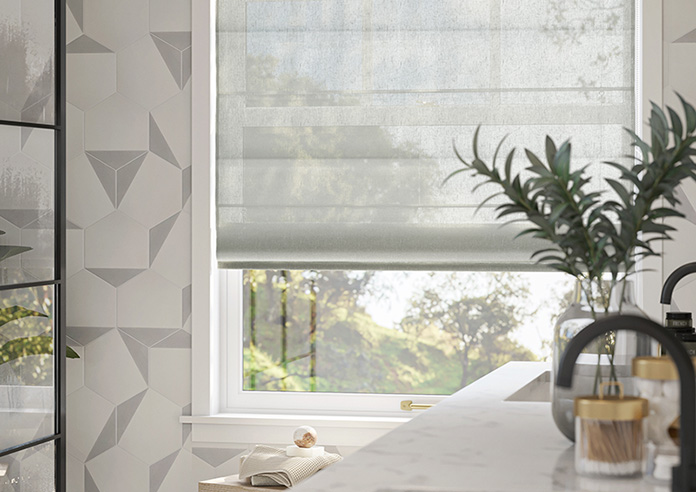 Taranto Voile, Black Frost - Roman Blind - Image 5